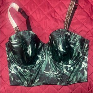 Victoria’s Secret Tropical Green Bustier Top 38DD